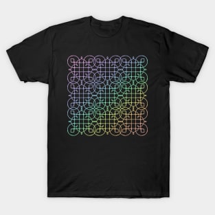 Chromatic Filigree Design (Diagonal Rainbow Ombre) T-Shirt